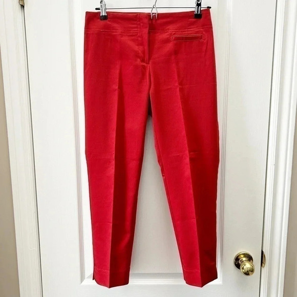 Ricki’s Slim Fit Ankle  Slit Cropped Pants Cotton Sateen Burnt Orange Size 0 - Picture 3 of 16